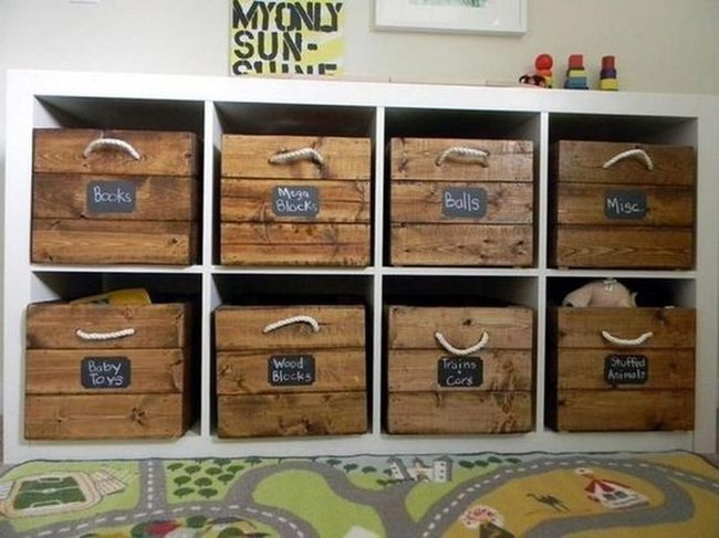 Wooden Crate Storage System