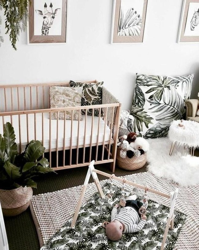 Green Botanical Baby Room