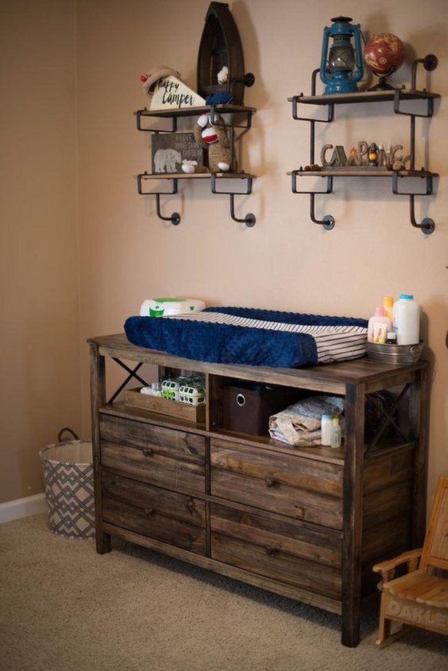 Weathered Wood Navy Nursery