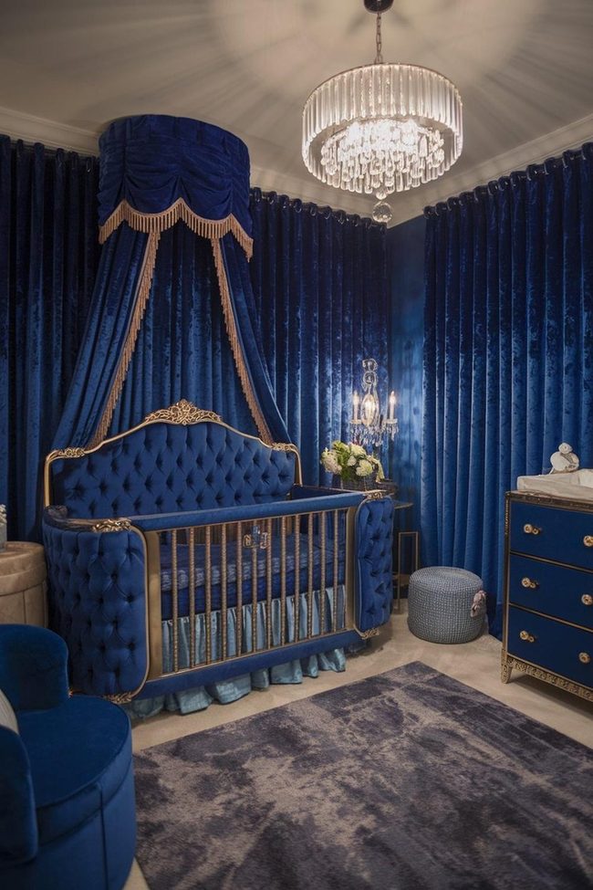 Royal Blue Velvet Nursery