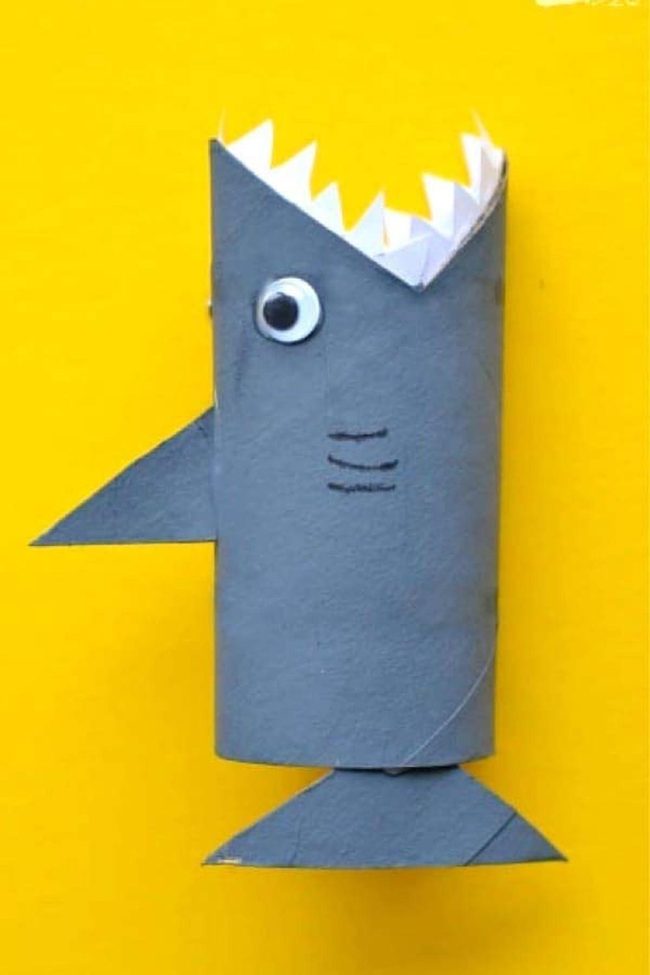 Cardboard Tube Shark Craft