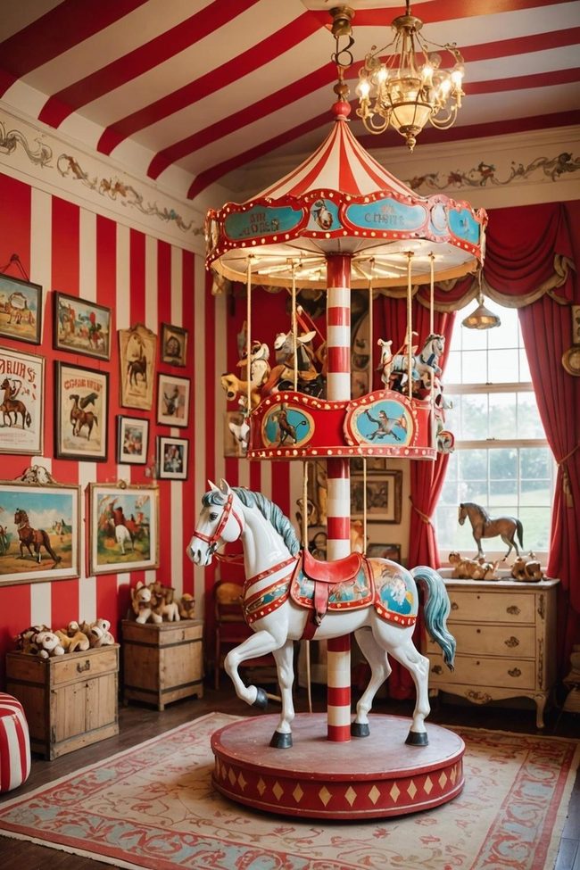 Red Striped Carnival Nursery