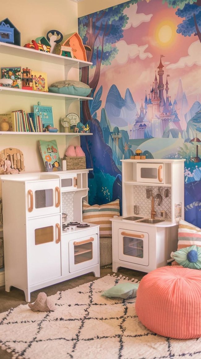Pastel Retro Play Dining Area