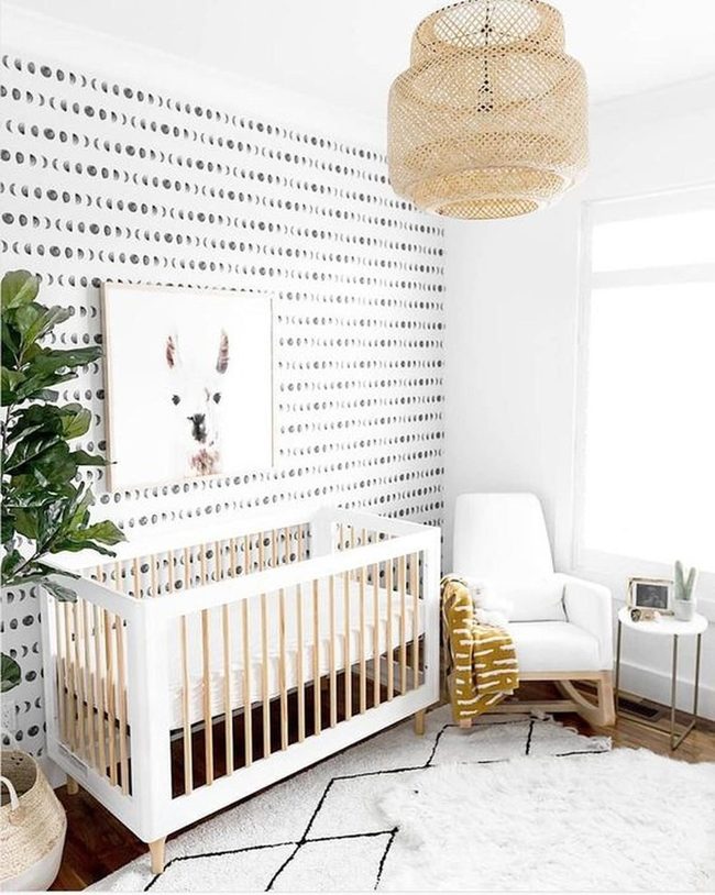 Sunlit Nursery With Wooden Warmth