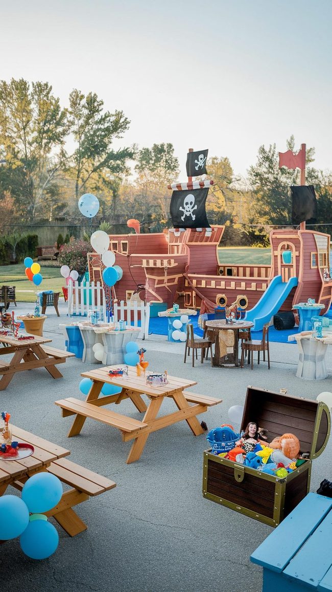 Colorful Exterior Party Zones