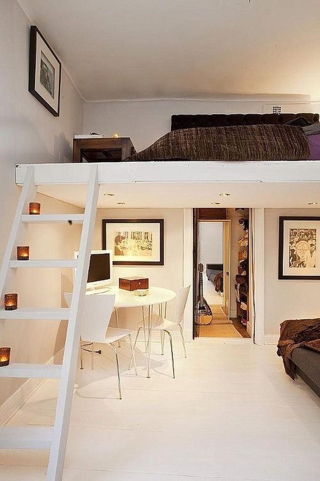 Wooden Ladder Loft Elegance
