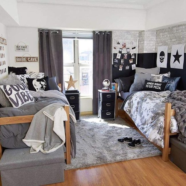 Star-Patterned Twin Bedroom Sanctuary