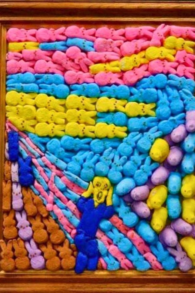 Peeps Recreating The Scream Painting