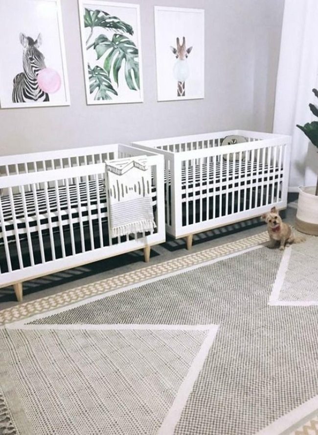 Twin Cribs, Striped Style, Animal Prints