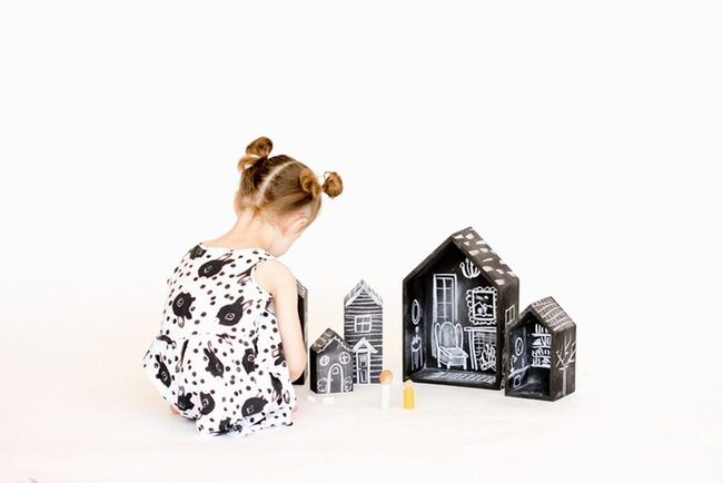 Chalkboard House Sketches For Kids