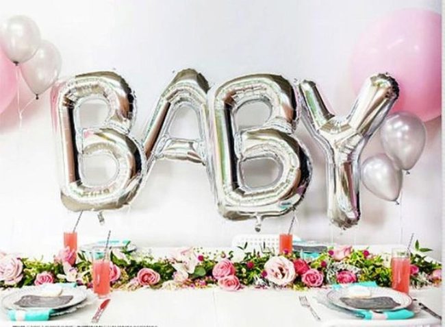 Silver Baby Announcement Wall