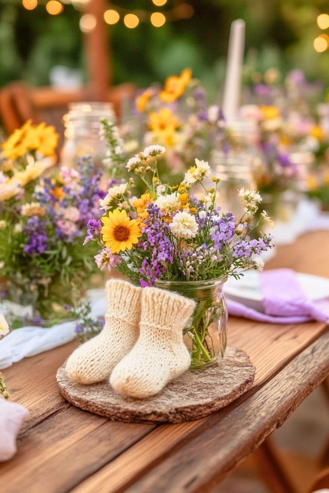 Wildflower Party With Personal Socks