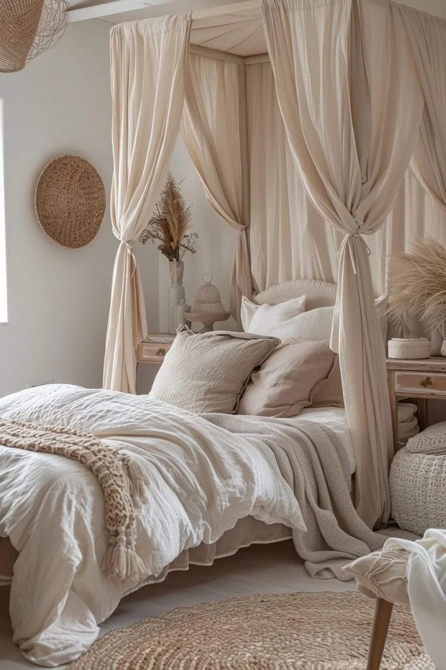 Pale Fabrics And Muted Earth Tones