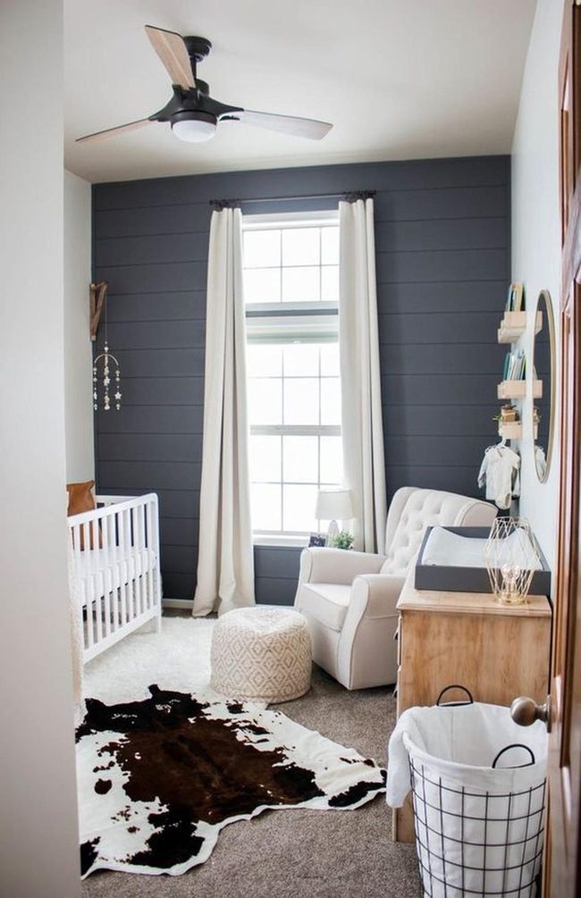 Navy Shiplap Twin Nursery