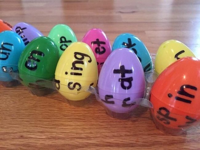 Multicolored Plastic Letters Eggs