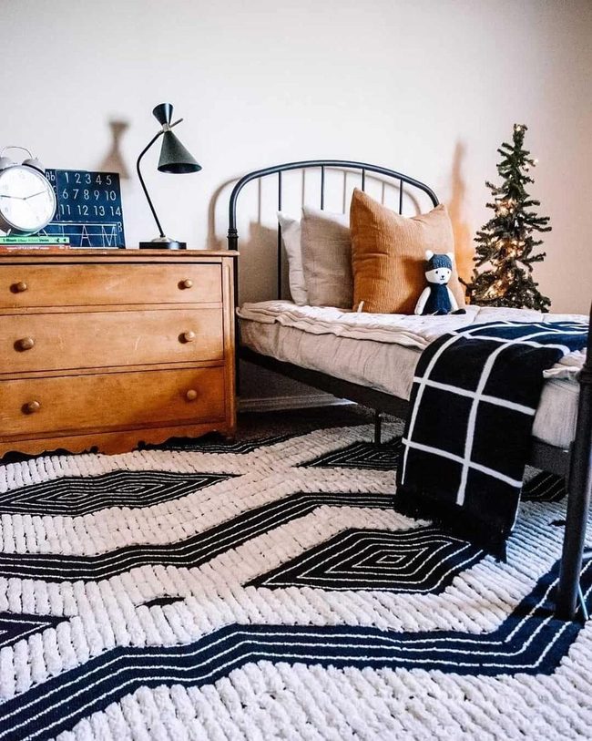 Black And White Geometric Toddler Room