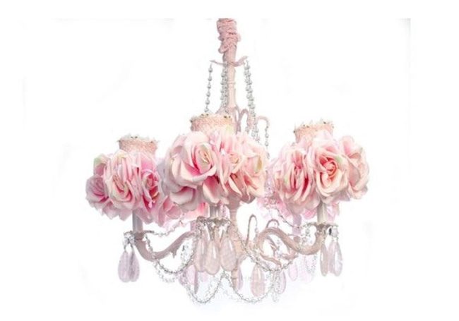 Pink Rose Bloom Chandelier