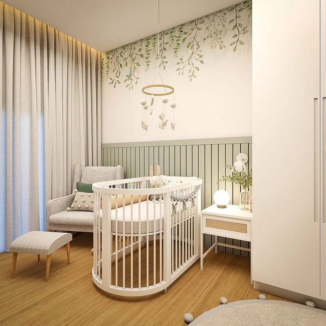 Green Nursery With Natural Plant Walls