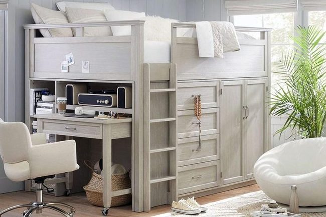Loft Bed Storage Solution