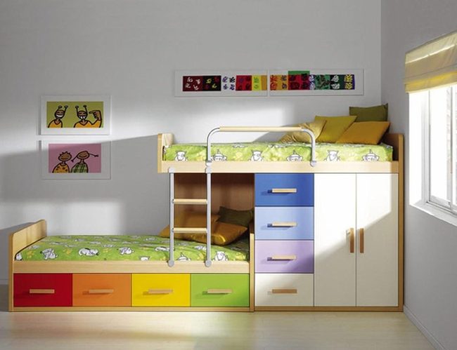Rainbow Drawer Bunk Bed