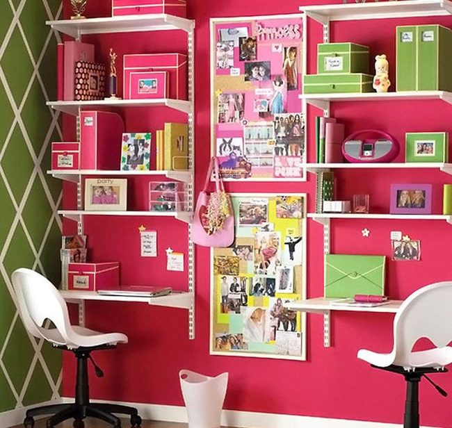 Pink And Green Modern Workspace