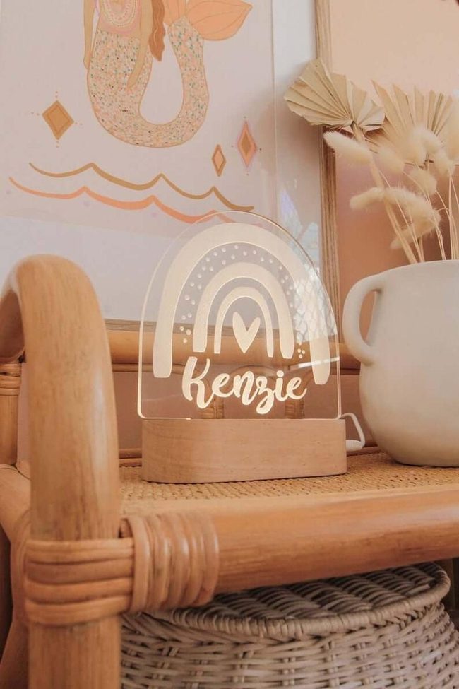 Bamboo Shelves, Rainbow Nightlight