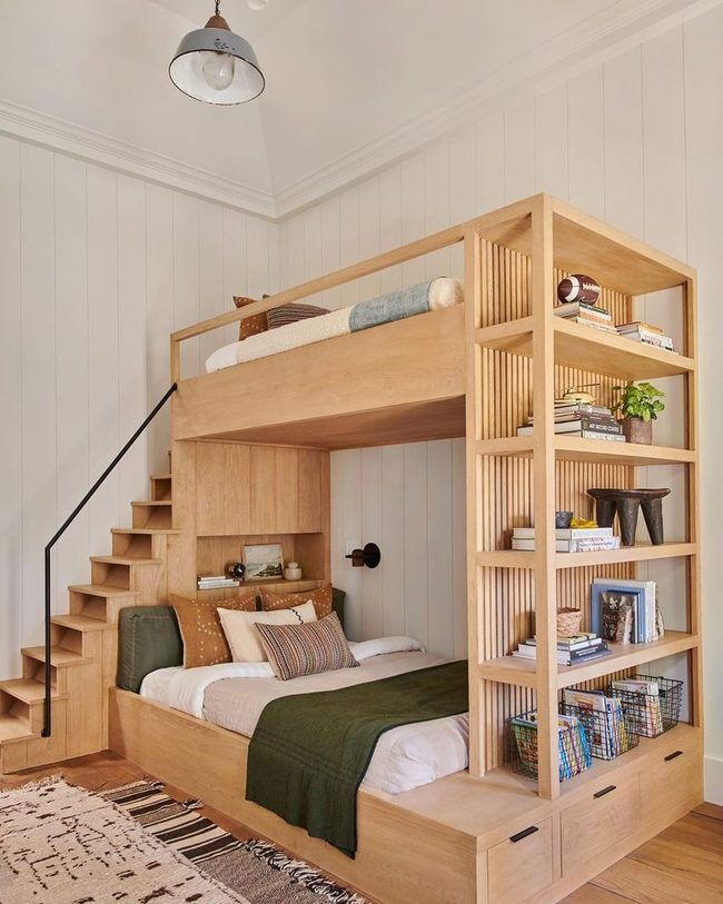 Bunk Bed Built-In Storage