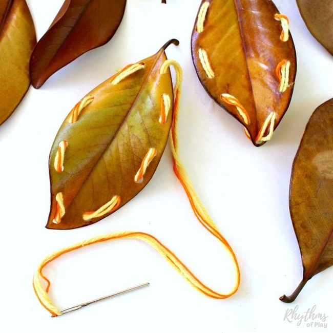 Autumn Leaves, Colorful Threads