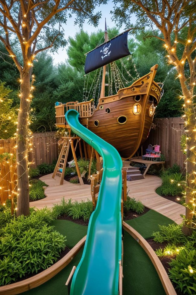 Backyard Castle with Water Play