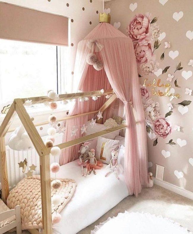 Pink Canopy Dreamhouse Bedroom