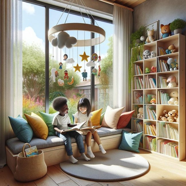 Sunlit Windowsill Children'S Reading Spot