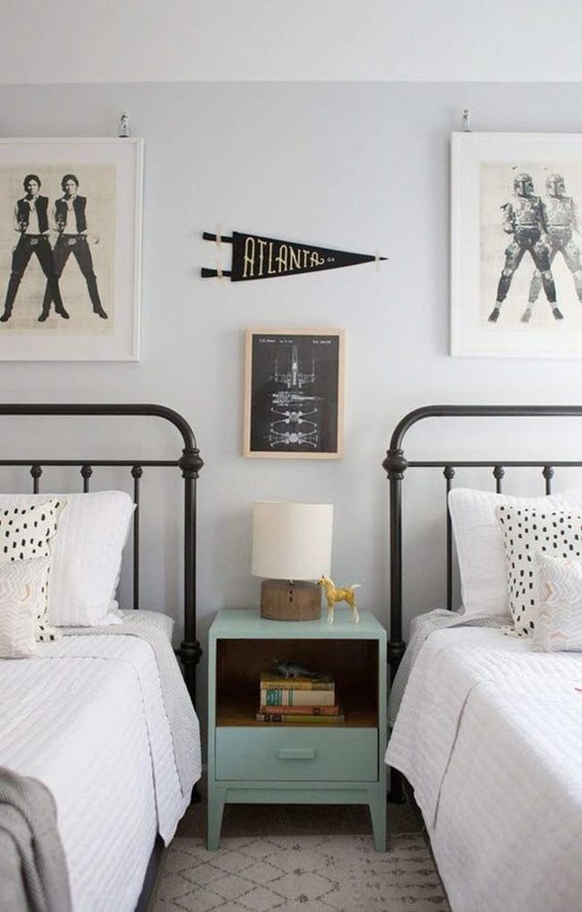Black Metal Beds White Linens