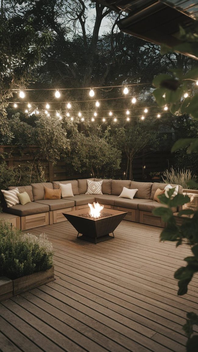 Backyard Deck Gathering Heart