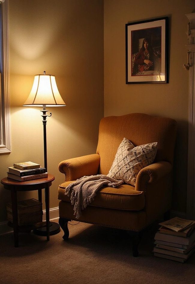 Soft-Lit Corner Reading Nook