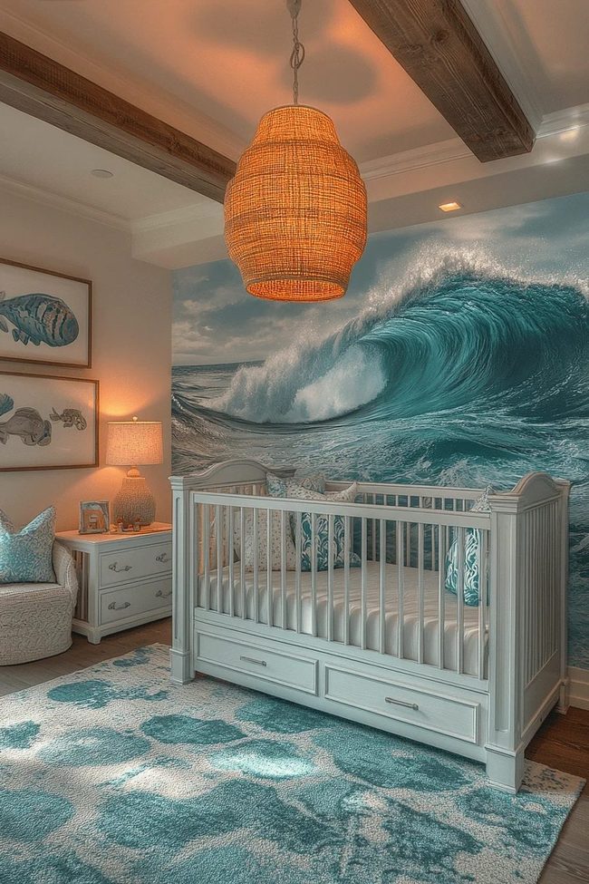 Sandy Blue Ocean Nursery