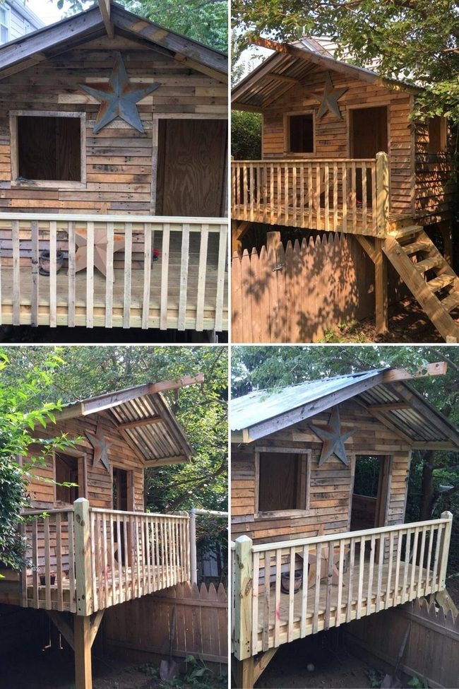 Circular Two-Level Walnut Lookout