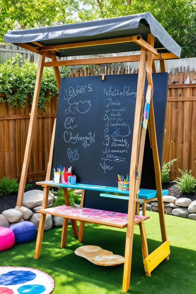Kids Chalkboard Paint Station