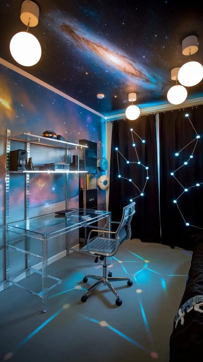 Metallic Cosmos Dorm Room