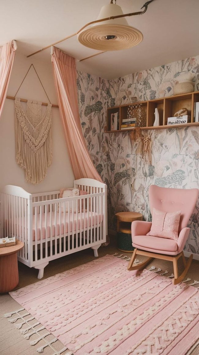 Watercolor Flowers Meet Macramé Walls