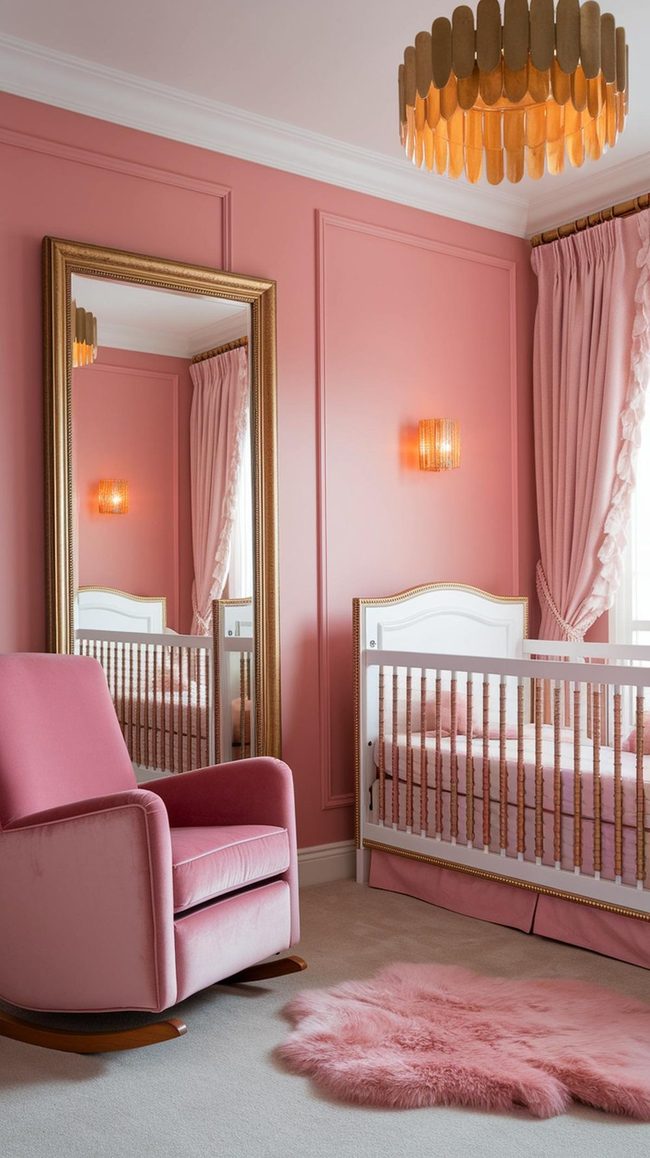 Pink And Gold Luxury Nursery