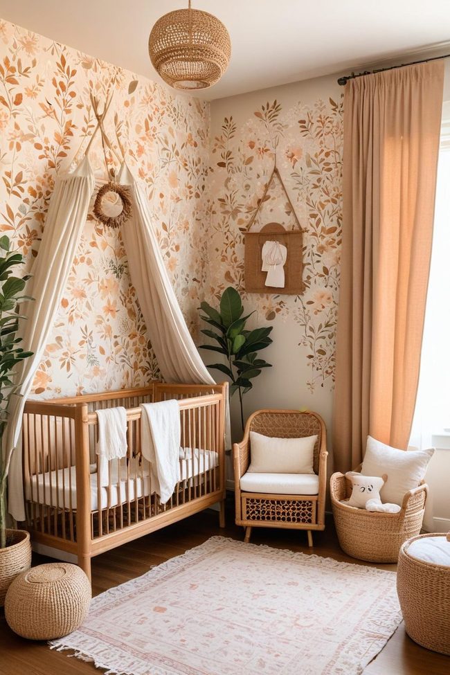 Cozy Rustic Lumber Baby Nursery Decor