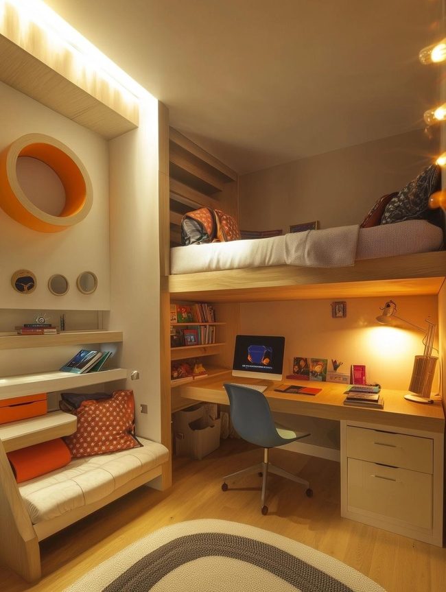 Dual Loft Beds Smart Storage