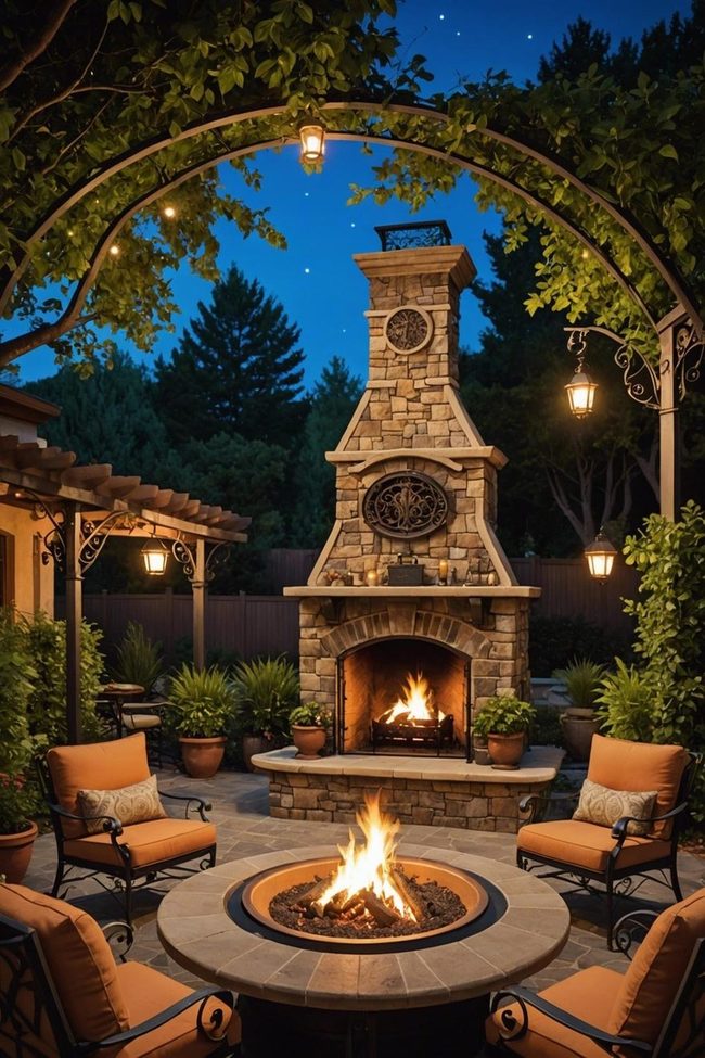 Wrought Iron Fireplace Frame