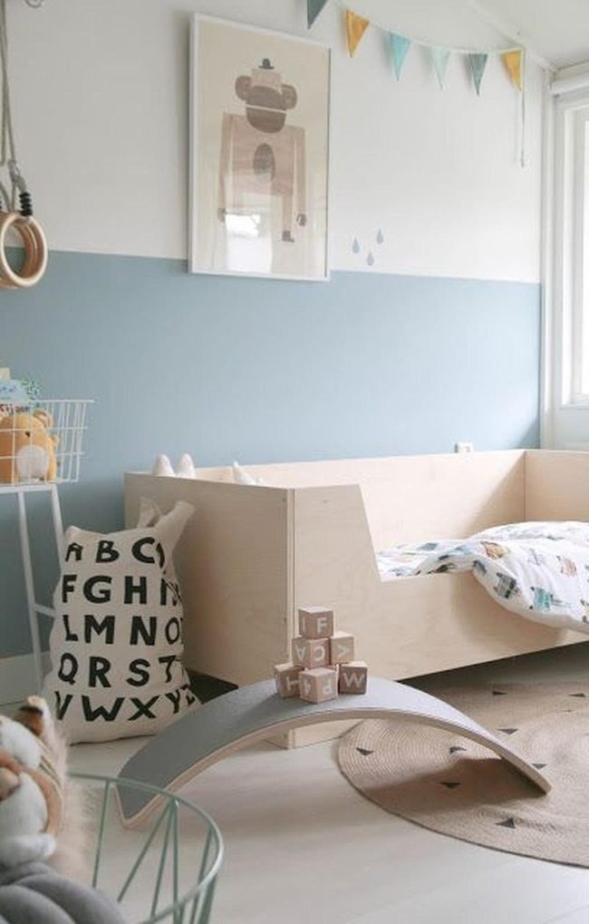 Colorful Bunting Blue Playroom