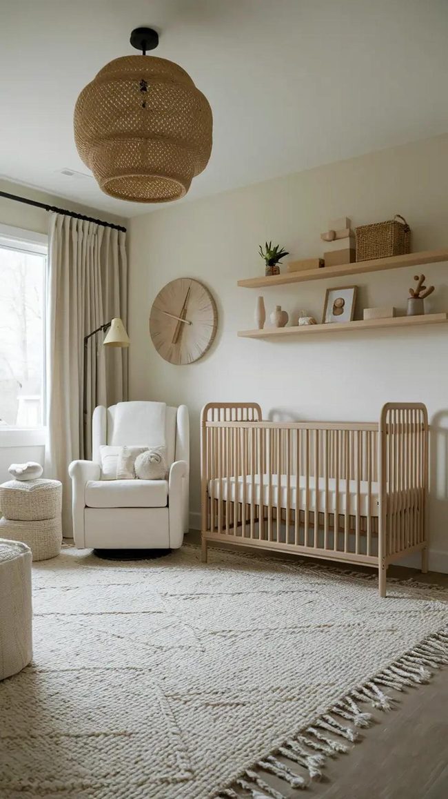 Light Oak Nursery With Layered Neutrals