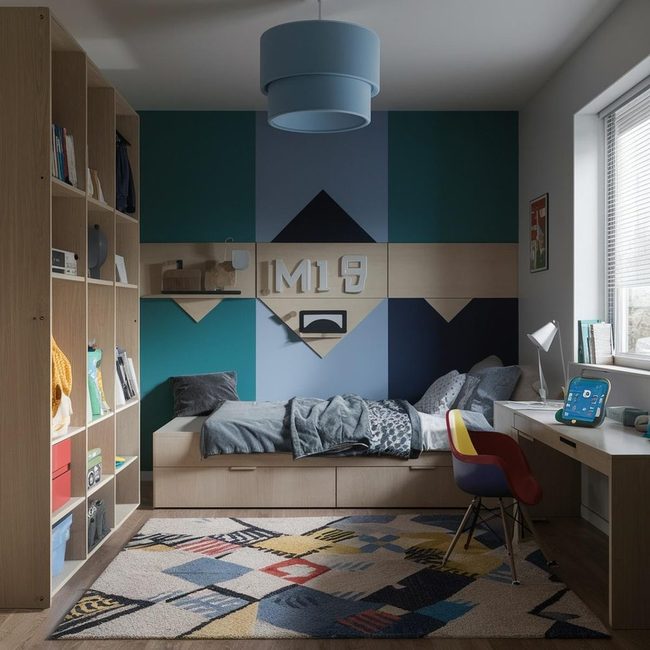 Connected Tech-Integrated Boy'S Room