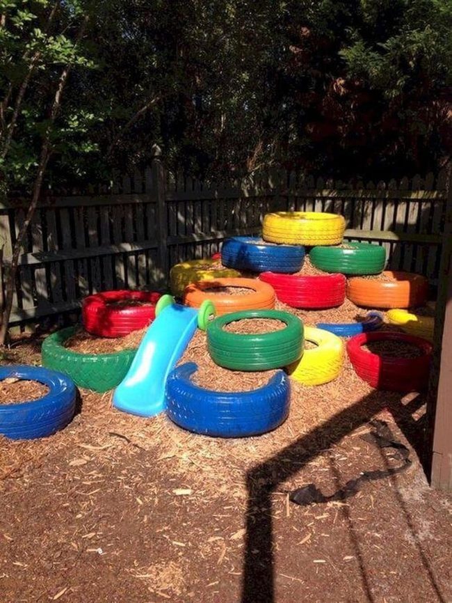 Stacked Tire Playground Structure