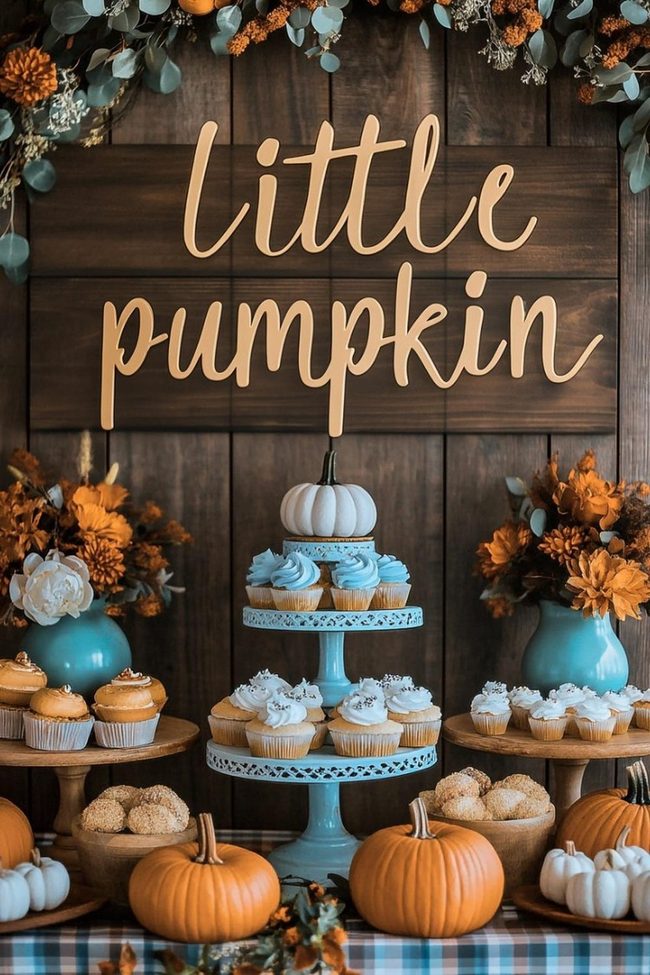 Twin Pumpkins Autumn Baby Shower
