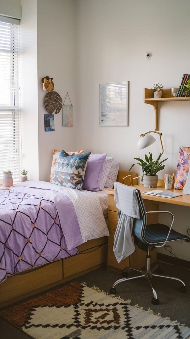 Sheer Lilac Curtains Filtered Light