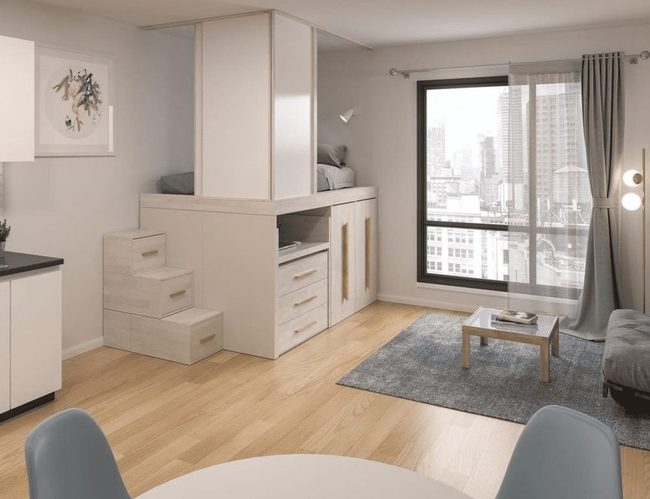 Neutral Bed Blends Small Spaces